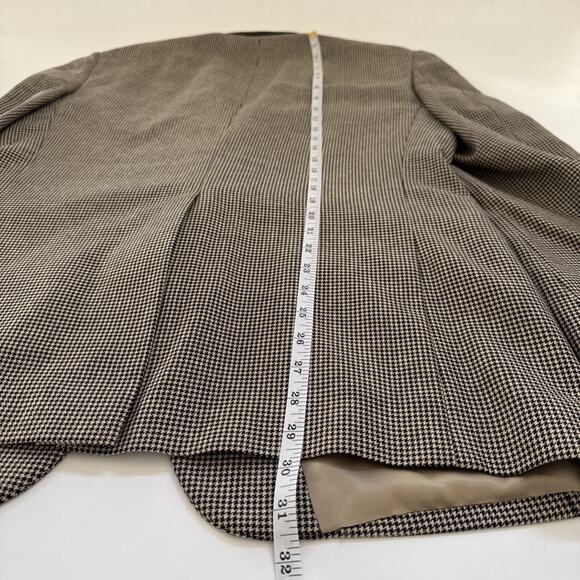Vintage Nordstrom 40R Houndstooth Blazer Jacket Sport Suit Coat - Picture 8 of 12